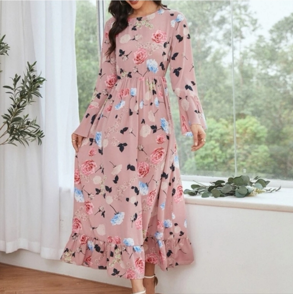 Pink Floral Dress